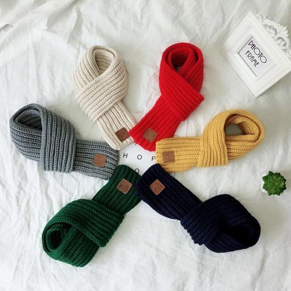 

shawls autumn and winter knitting small scarf female pure color joker warm wool short style student lovely, Blue;gray