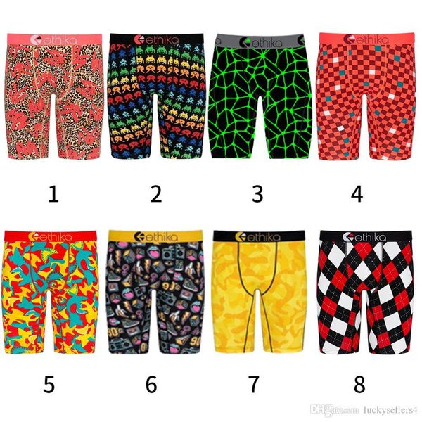 

ethika men's staple underwear arcade pac man printing sports hip hop rock excise boxers skateboard street fashion streched legging 8425, White;black