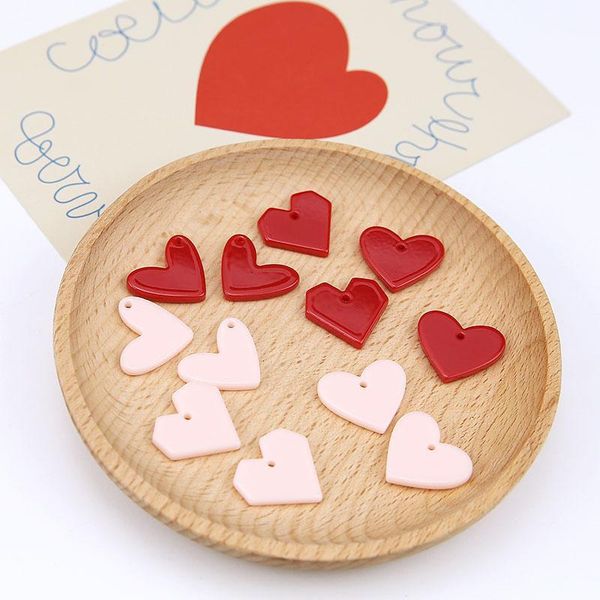 

charms mini order 10pcs resin love heart shape pink red plastic fashion earring necklace bracelet floating pendant charm craft1, Bronze;silver