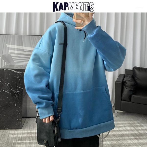 

kapments men harajuku tie dye casual hoodies 2020 mens japan style streetwear hooded sweatshirts male desginer hip hop clothing1, Black