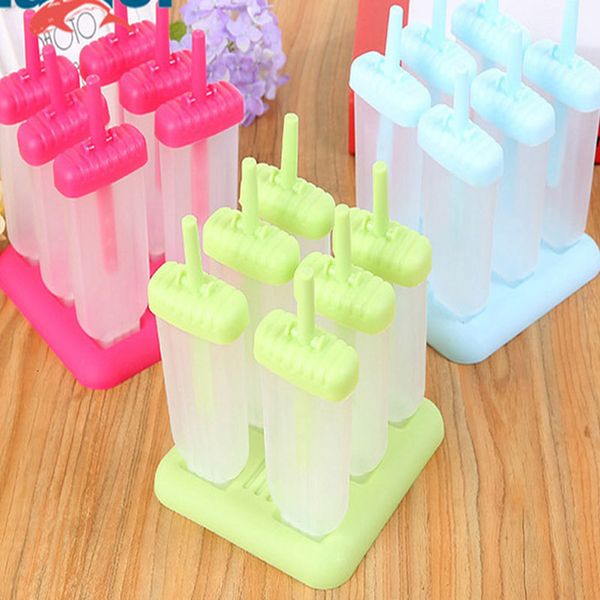 

creatived ice cream popsicle molds cooking tools round shaped reusable diy frozen ice cream pop baking moulds wx9-595