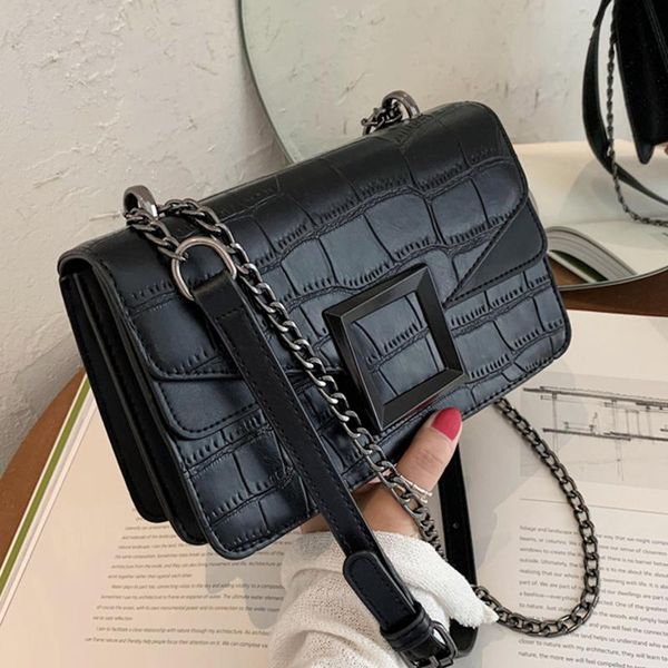 

stone pattern pu leather crossbody bags for women 2020 small shoulder simple bag female luxury chain handbags and purses bolsa