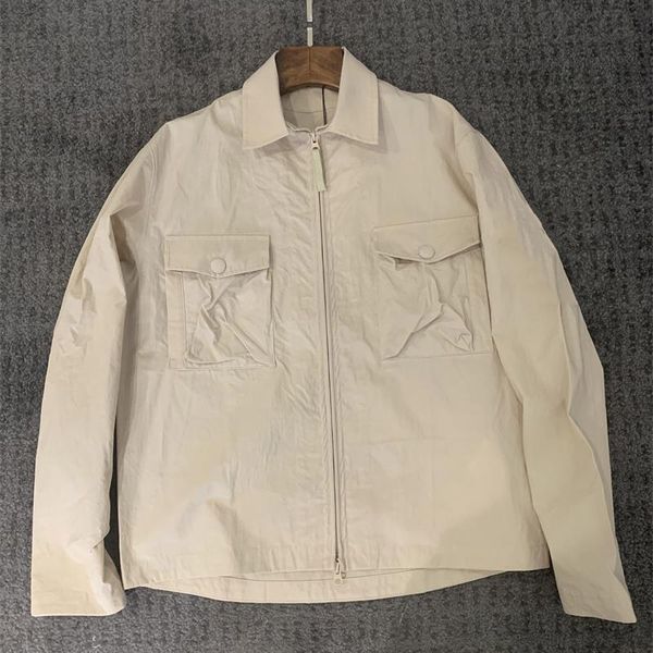 

19ss 103f2 ghost piece overshirt cotton nylon tela fashion shirt men women coat jacket size -3xl, White;black