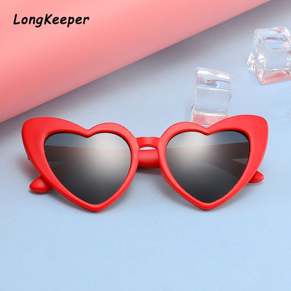 

new children sunglasses kids polarized sun glasses love heart boys girls glasses baby flexible safety frame eyewear, White;black
