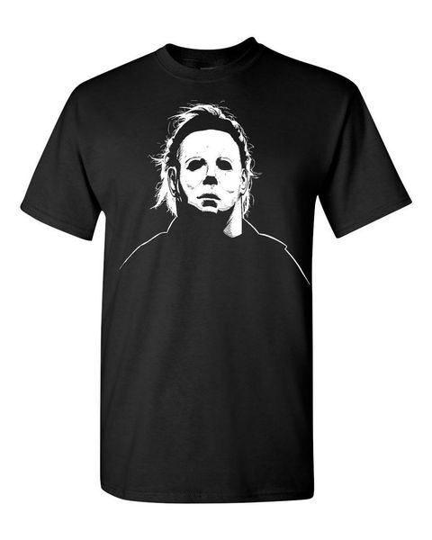 

michael myers mask halloween trick or treat funny men's 1262 short sleeved hoodie designers t shirts sweatshirt