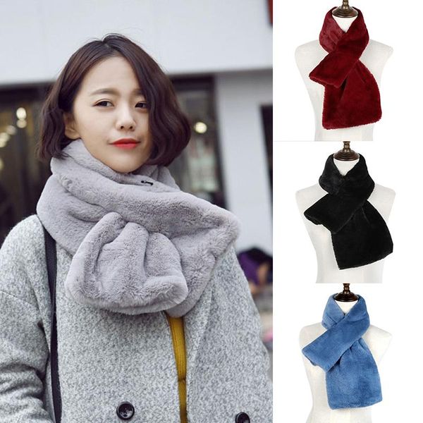 

winter scarf bib solid color long rectangle warm soft thicken wrap plush scarf for winter bufandas invierno mujer, Blue;gray