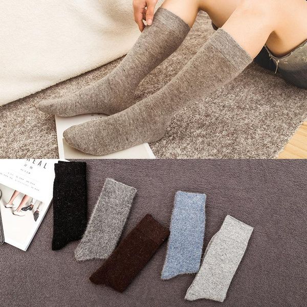 

men's socks man with thick autumn winter leisure wool men skarpety meskie calcetines divertidos warm, Black