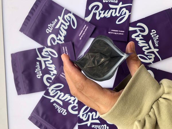 

sf mylar runtz edibles california purple 3.5g flower white bags local packaging bbyfw lg2010