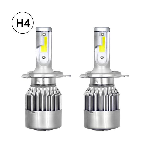 

2pcs car led headlight bulbs led driving lamp all-in-one conversion kit h4 36w 6000lm
