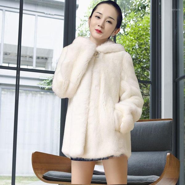 

large size s-6xl fur coat female 2020 new winter imitation water velvet young fat mm fashion medium long parker coats women's1, Black