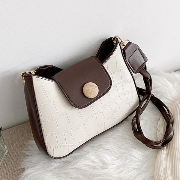 

leather underarm bag stone pattern shoulder crossbody bag for women 2020 new luxury handbag women bags designer sac
