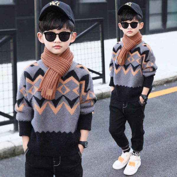

autumn boy's winter sweater and 2020 cloth new in the wtern sle, Blue
