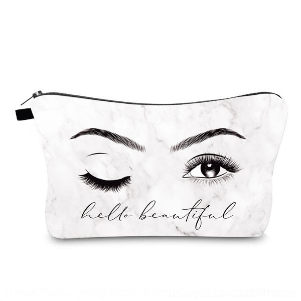 

z9fkm pattern cosmetic marble bag character expression bag wash multi-functional marble printing storage bagtravel storage new 08stt