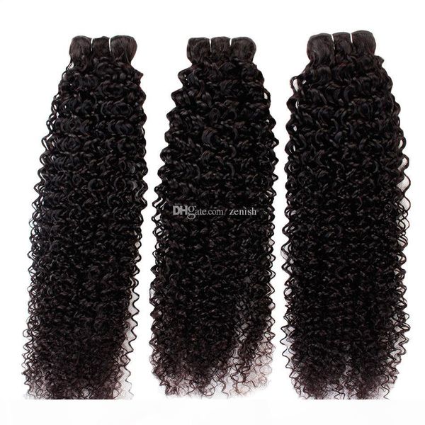 

mink brazilian virgin hair kinky curly 3 bundles 100% human hair weft good quality curly peruvian malaysian indian human hair extensions, Black