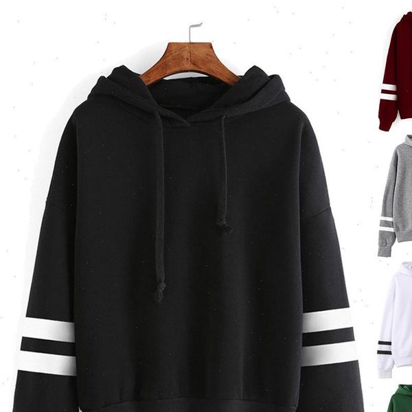 

spring autumn womens long sleeve hooded sweatshirt loose casual warm hoodies sweatshirts 4 colors female jumper tracksuits, Black