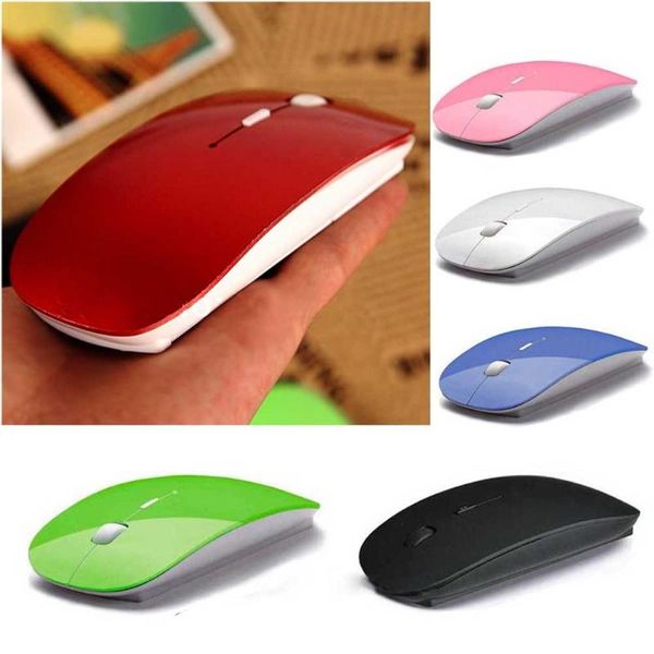 

mice ultra thin dpi usb optical wireless computer mouse 2.4g receiver magic super slim for mac pc lapno bluetooth
