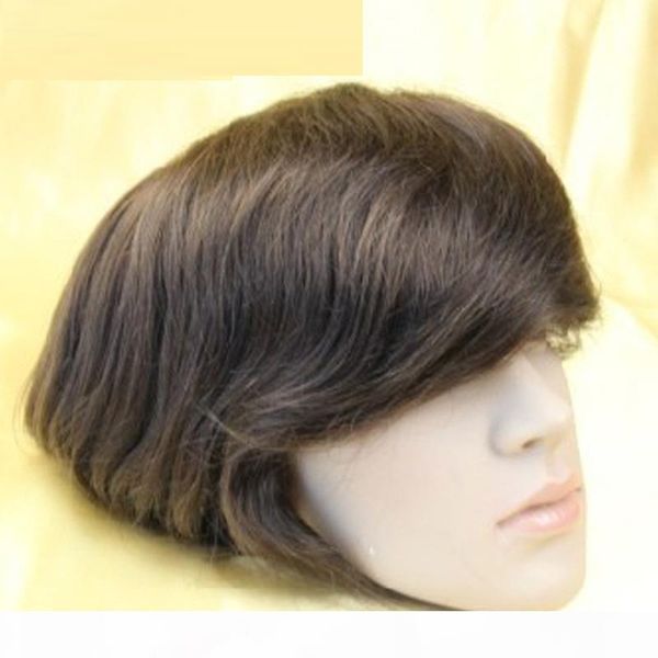 

#1#1b#2#3#4 brazilian hair mens toupee super durable and super thin skin toupee 7"x9" base size for your choice, Black