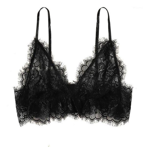 

women lingerie strap lace bra wireless tube solid hollow out camisole women underwear ladies exotic bras1, Red;black