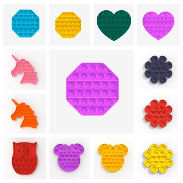 

2021 new shape push pop bubble fidget sensory autism special needs stress reliever toys fashion multicolor fidget simple dimple gift g12901