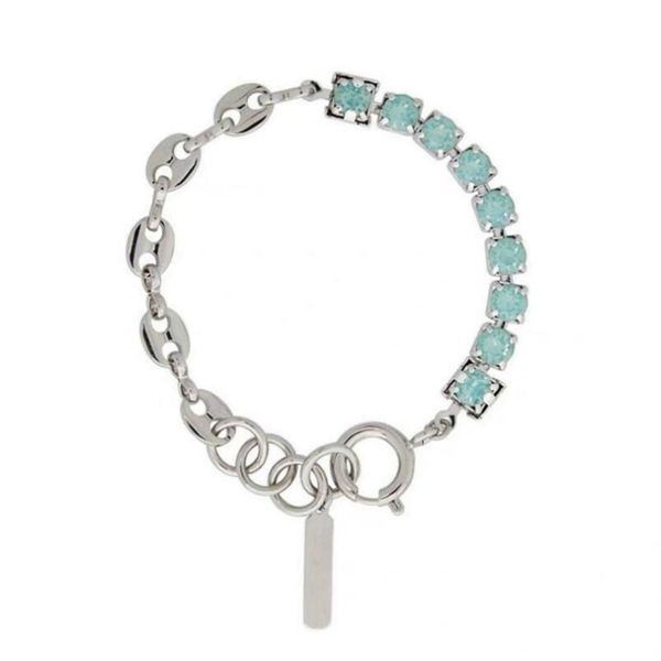 

harajuku retro charm bracelets women titanium steel stitching chain round pendant bracelet for women party jewelry gift simple jewelry, Golden;silver