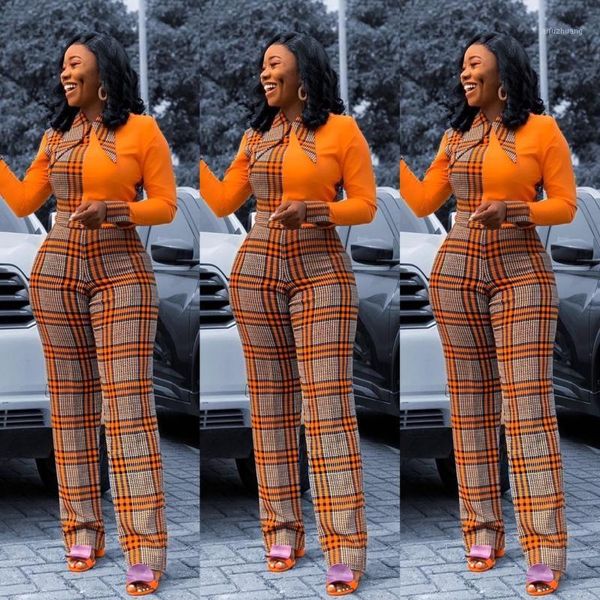 

women jumpsuits long sleeve v-neck overalls plaid african trench classy formal clubwear elegant runway outfits work rompers new1, Black;white