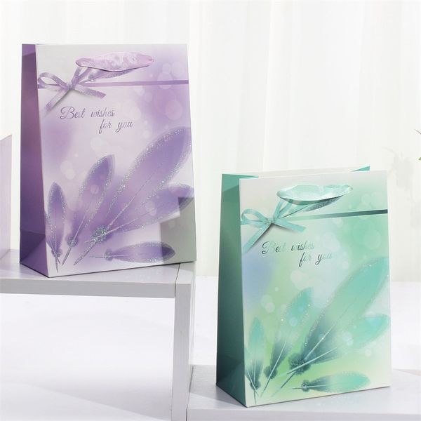 

creative pretty flamingo flower printed gift bag good looking paper bags resealable shopping handbags good packaging 1 8mh e2