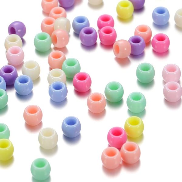 

100 pcs/lot 8.m candy color large hole czech beads charm glass czech beads diy bracelet necklaces for jewelry making sqccbo
