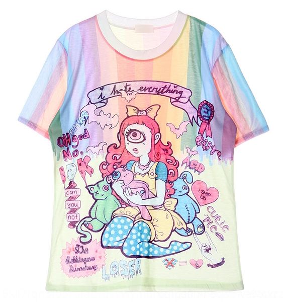 

wpg3n summer new korean style personalized english fashion cartoon personalized short sleeve t1607 summer new korean style pattern english f, White