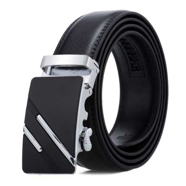 

genuine strap men leather fashion men's designer automatic personality belts suit trousers belt, Black;brown