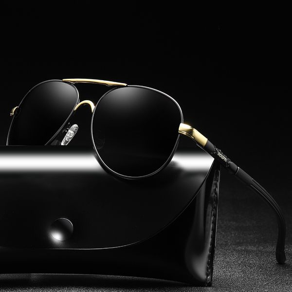 

polarized men sunglasses lens brand design fashion pilot driving fishing sun glasses oversized male goggle uv400 eyewear, White;black