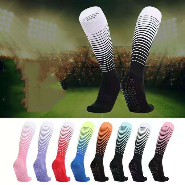 

long tube over knee football socks thickened towel bottom antiskid stockings comfortable wear resistant sports socks wholesale, Black