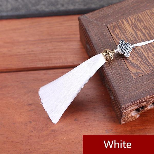 

2pcs metal caps fringe trim bookmark silk tassels diy curtain clothes bag craft supplies classical style tassel pendant 17cm h sqctfj