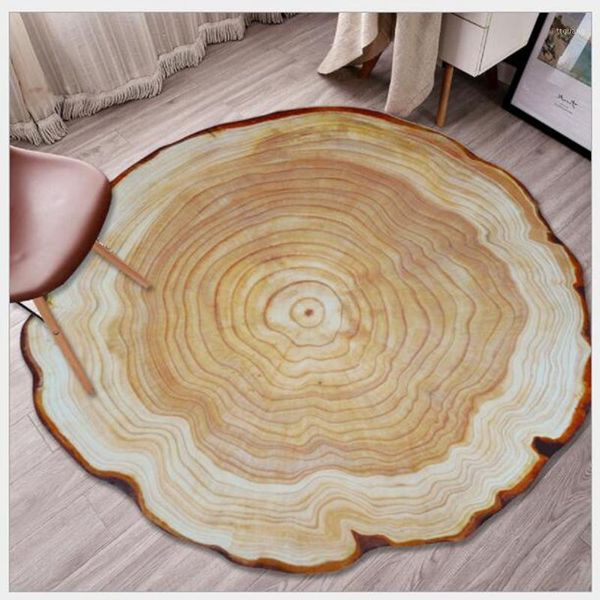 

living room decorative carpet modern circular annual ring wood grain bedroom large rug 2020 home decoration mat1