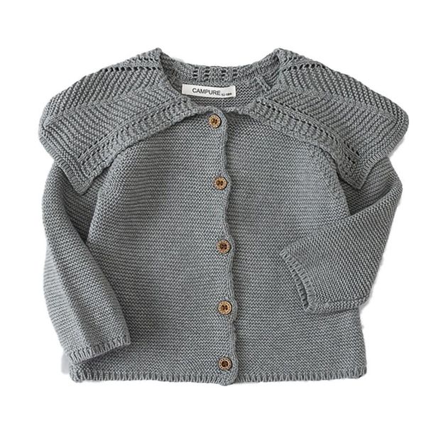 

jxysy baby boys girls lotus leaf collar knitted sweater coat cardigan baby boy winter thick knitted clothes girls sweaters, Blue