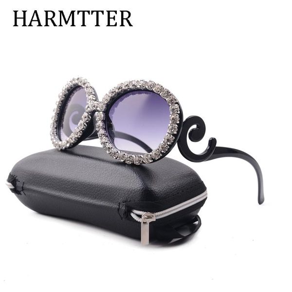 

sunglasses 2021 handmade full crystall diamond frame women oval sun glasses female oversize clear big chic sexy, White;black