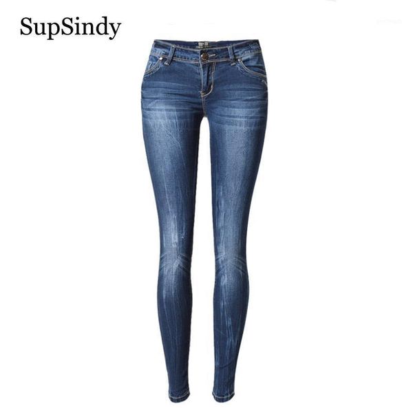 

women's jeans supsindy women tie dye vintage low-waist wild slim elastic stretch skinny for pencil pants denim trousers blue1, Blue