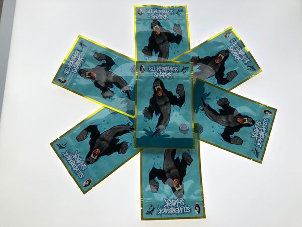 

shark shark resealable edibles bags jokes smell-proof bakery up mylar california packaging 3.5-7g silverback wmtxab bdesybag, Pink;blue