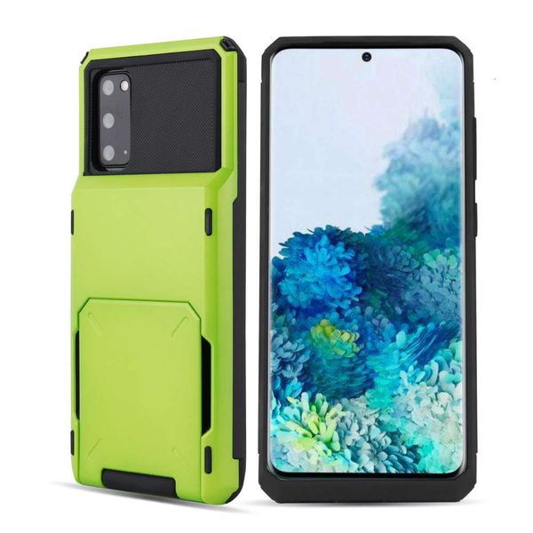 

bgrfsuitable for s20 flip card mobile phone case tpu + pc two in one s20 plus four corner anti fall and anti slip protective coverswza