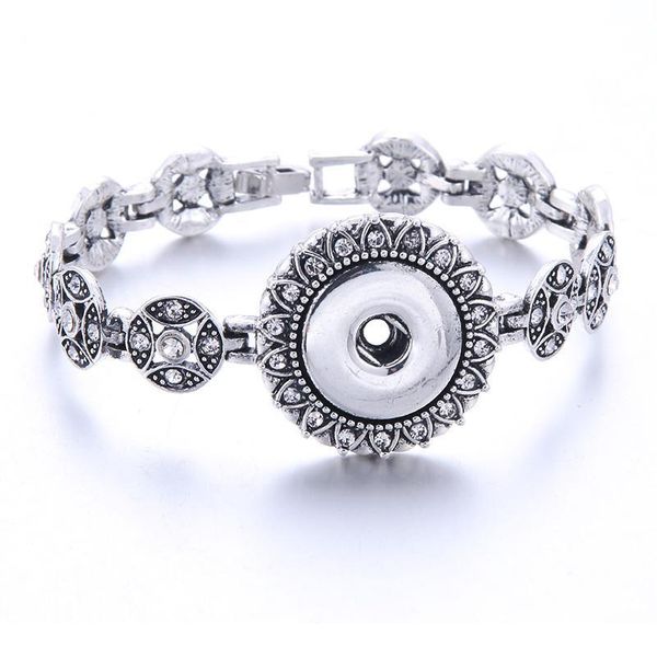 

crystal snap jewelry 18mm snap button bracelet for women men fit snap button jewelry button bracele bbyorl, Golden;silver
