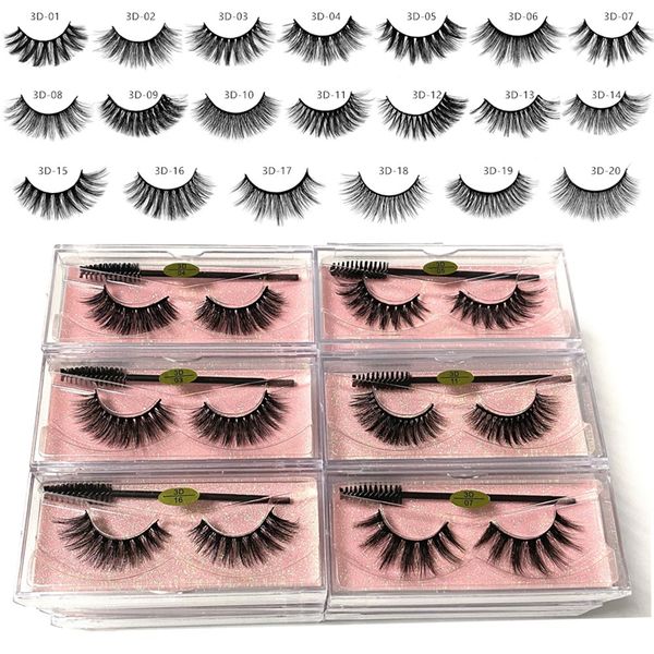 

20style 3d mink eyelash false eyelash soft natural thick 3d mink hair false eyelash natural extension 3d eyelashes pink dhl ing