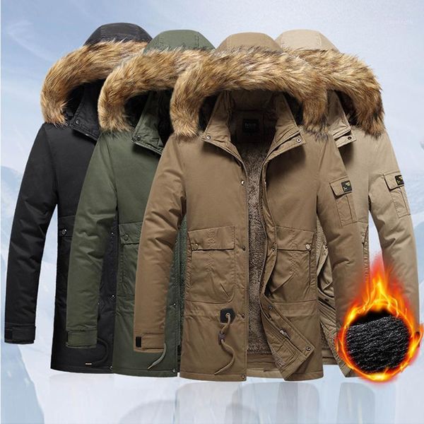 

2021 new jacket coats thicken down cotton padded jacket men winter warm hooded softshell for windproof soft coat shell1, Tan;black