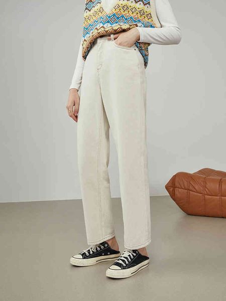 

straight leg women's pants, thick cotton jeans, black vintage high waist cut jeans, winter 2022, Blue