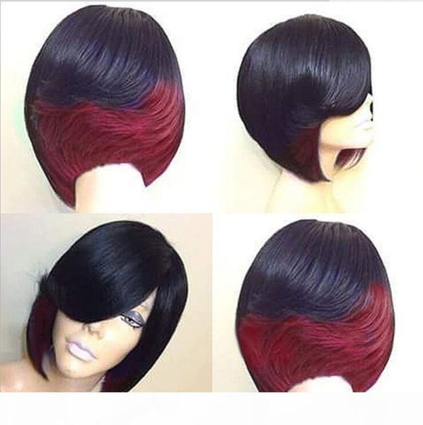 

2019 short straight hair wigs stylish natural lifelike synthetic hair wigs heat resistant ing, Black