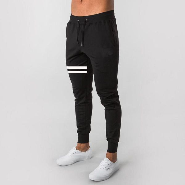 

фитнес мышечных ног stripes trackpants черного цвета мужчина jogger sweatpants хлопок elast бодибилдинг брюки мужские кроссовки брюки, Black;blue