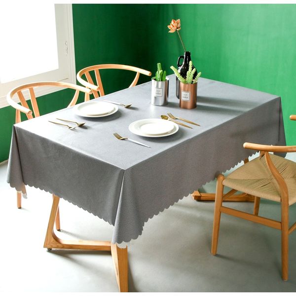 

pvc solid color rectangular table cloth dining table cover overlay for home wedding catering picnic party tableware home textile f wmtzhi