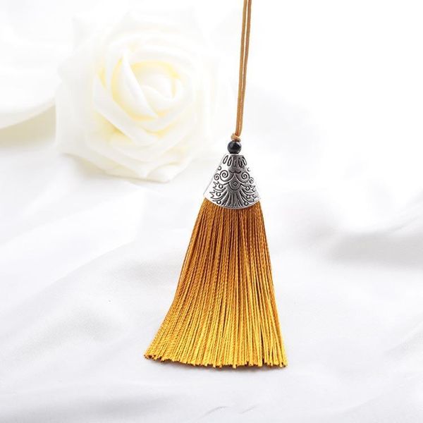 

mibrow 5pcs lot 90mm mixed cotton silk tassels charm pendant with silver fish mouth for diy jewelry making findings h wmtvxs
