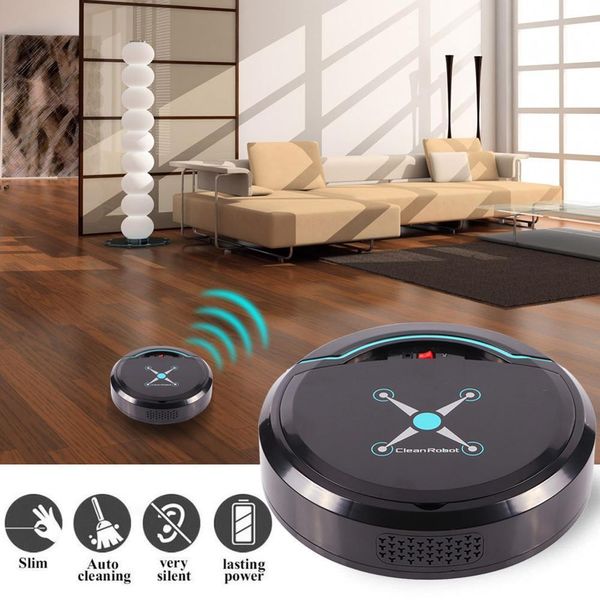 Automatico Self Navigated Ricaricabile Smart Robot Vacuum Floor Cleaner Auto Sweeper Edge Clean Strumenti per la pulizia di grandi dimensioni T200628