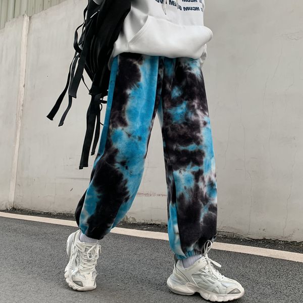 

moletom 2021 new masculino primavera e outono novo tie-dye hip-hop linha reta casuais soltas juventude personalidade qnq2, Black