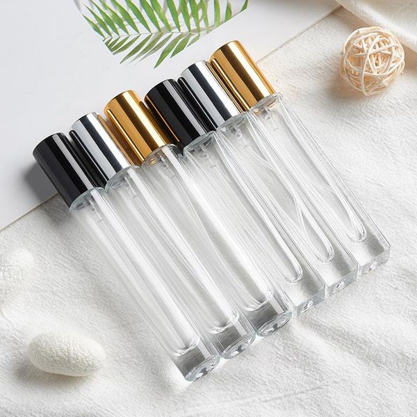 

storage bottles & jars mub - 5pcs/lot 10ml mini refillable glass bottle perfume atomizer aluminum scent pump empty cosmetic container