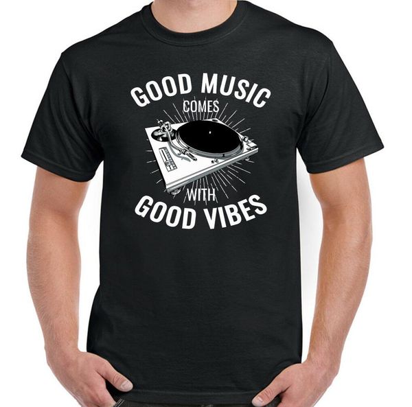

good music vibes 's funny dj turntable vinyl record player technics short sleeve summer slim cool tees shirt sport hooded sweatshirt ho